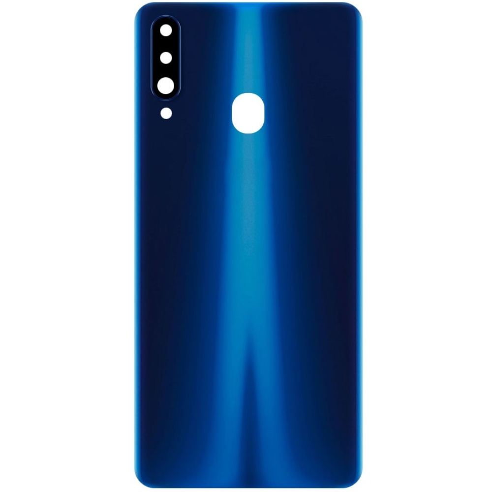 Задня частина корпусу Samsung Galaxy A20S SM-A207 Blue (з склом камери) Original (PRC)