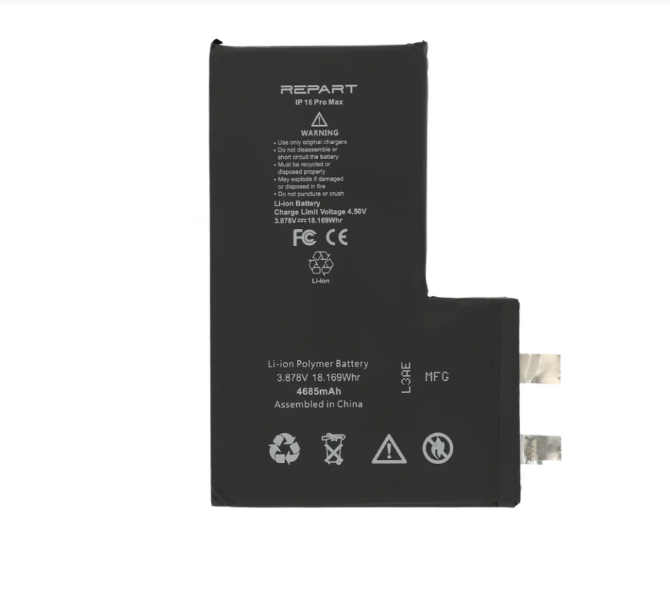 Акумулятор iPhone 16 Pro Max (4685 mAh) без шлейфа та контролера REPART
