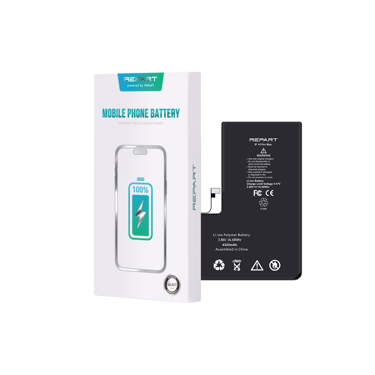 Акумулятор iPhone 14 Pro Max (4323 mAh) REPART