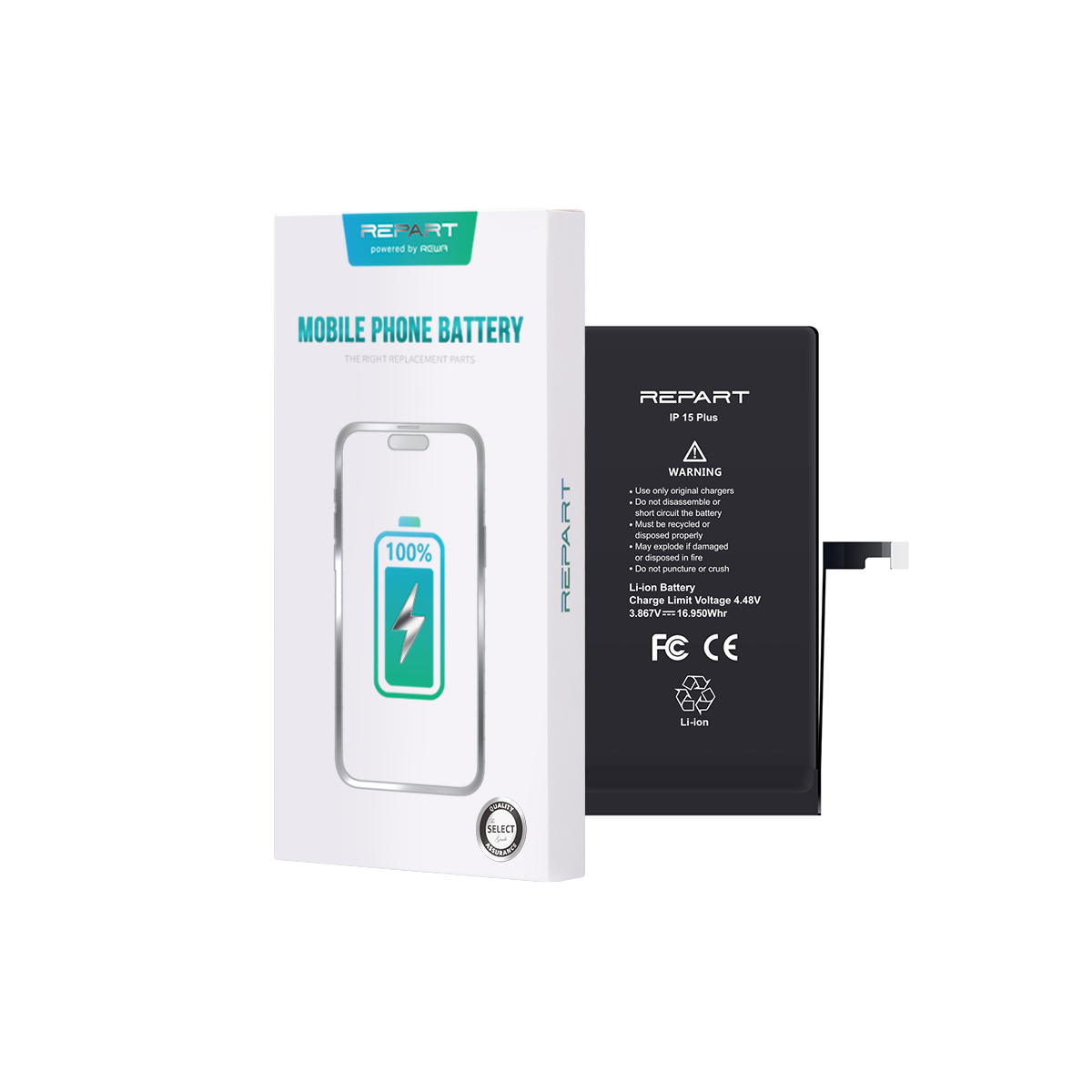 Акумулятор iPhone 15 Plus (4383 mAh) REPART