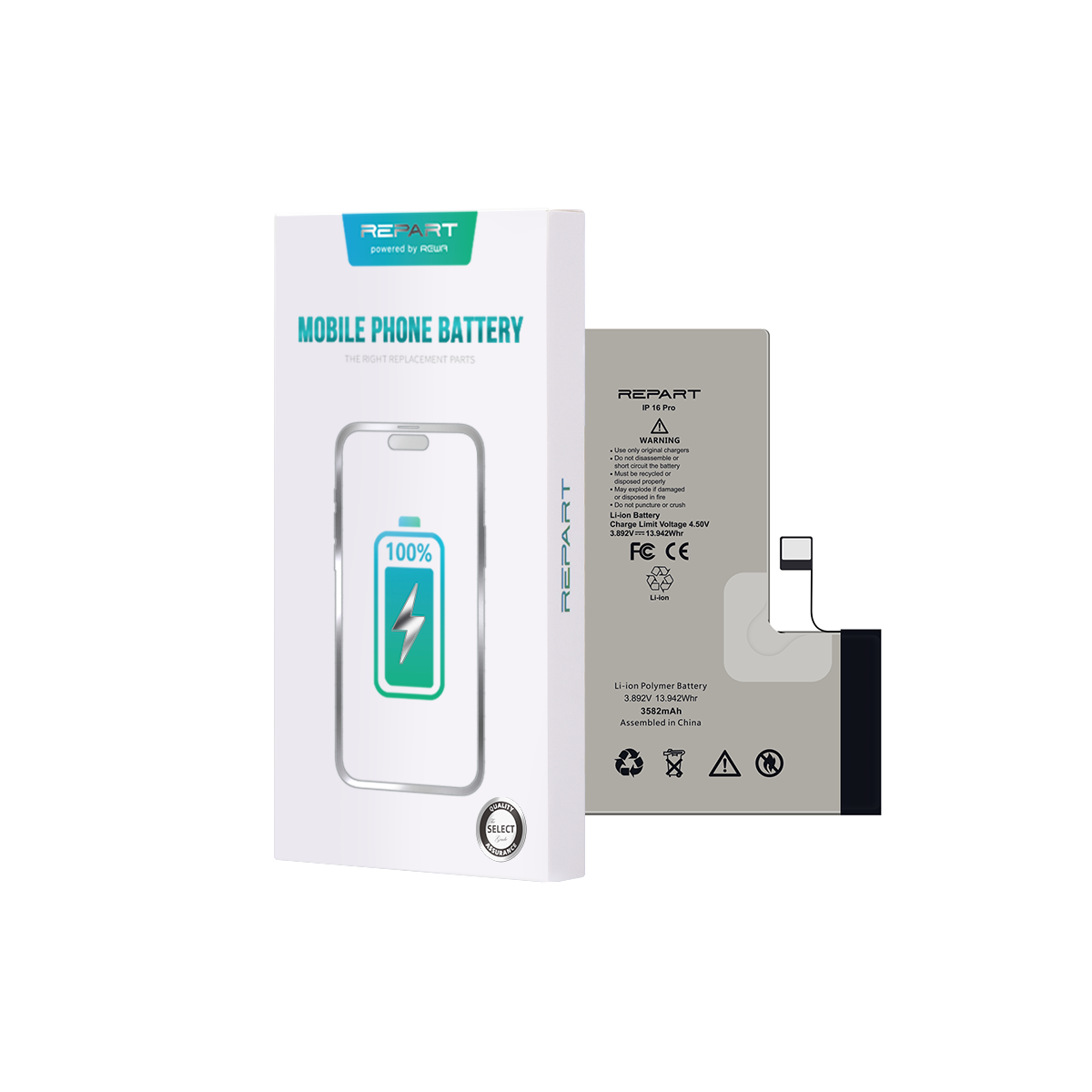 Акумулятор iPhone 16 Pro (3582 mAh) REPART