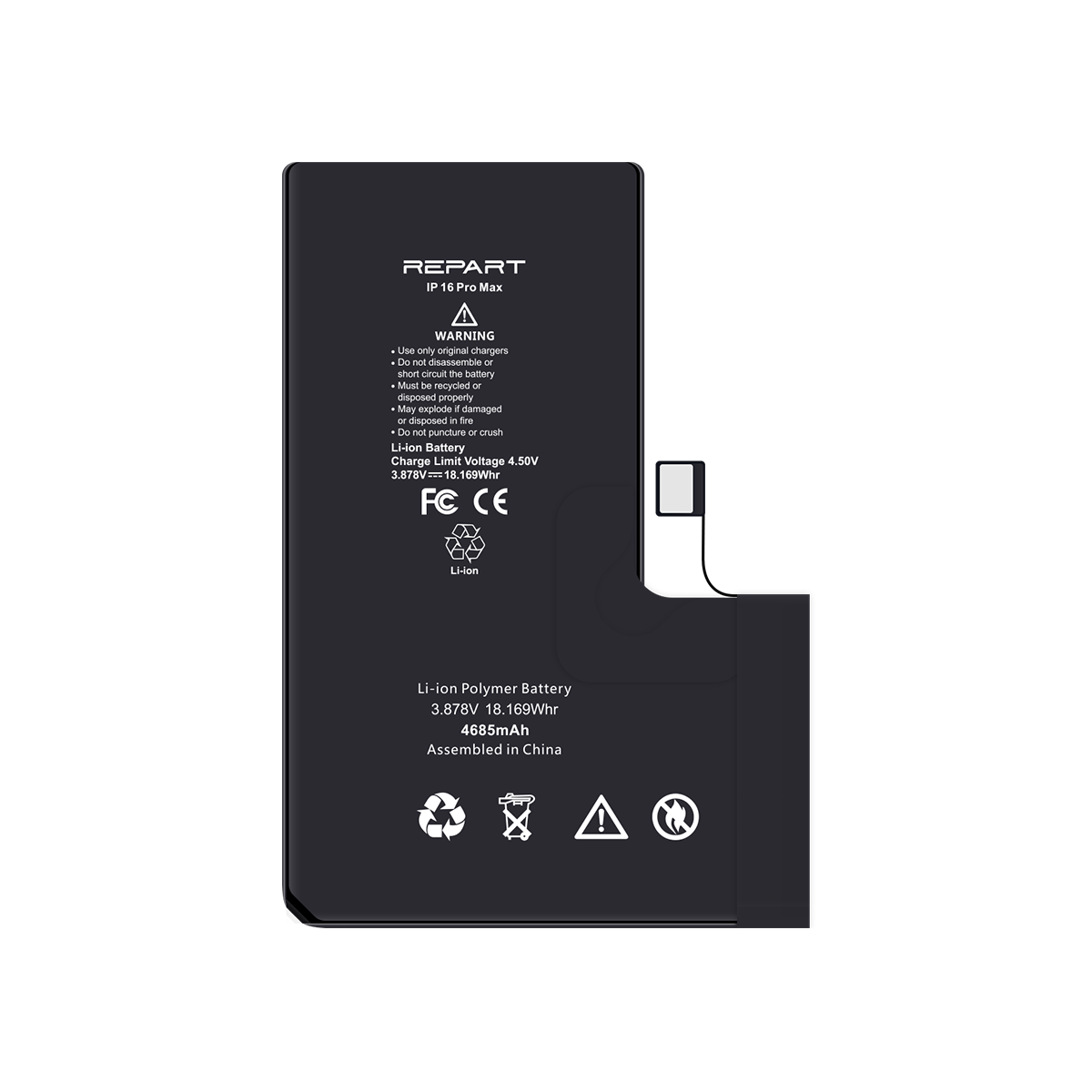 Акумулятор iPhone 16 Pro Max (4685 mAh) REPART