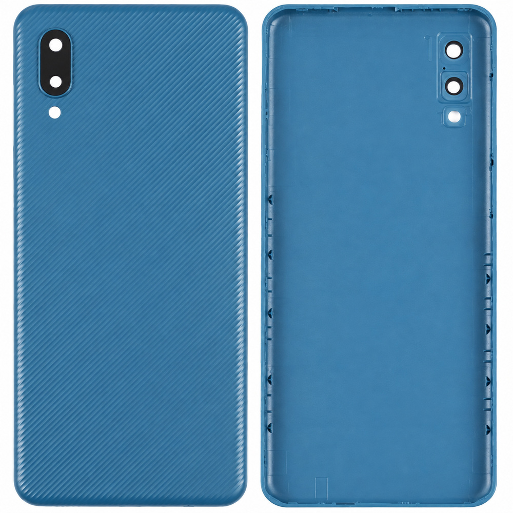 Задня частина корпусу Samsung Galaxy A02 SM-A022 Blue (з склом камери)