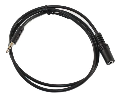 Кабель-подовжувач звуковий, 3.5 мм (F) - 3.5 мм (M), 0.8 м, Black, Atcom (16846)