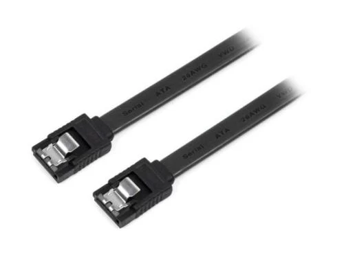 Кабель SATA, Black, 50 см, Atcom, із засувками (17126)