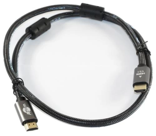 Кабель HDMI (M) - HDMI (M), 1 м, Black, Atcom Premium, V2.1 (23781)