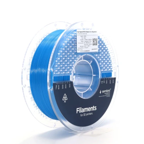 Пластик для 3D друку Gembird, PETG, Blue, 1.75 мм, 1 кг (3DP-PETG1.75HY-01-B)