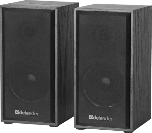 Колонки 2.0 Defender SPK 240, Black, 6 Вт, 3.5 мм, живлення від USB, регулятор гучності, дерев'яний корпус (65224)