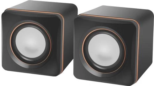 Колонки 2.0 Defender SPK 33, Black/Orange, 5 Вт, 3.5 мм, живлення від USB, регулятор гучності (65633)