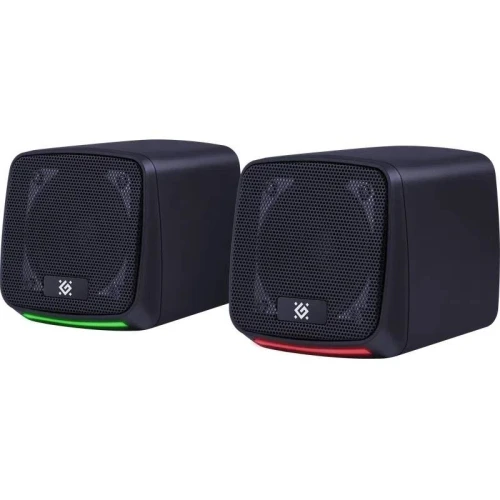 Акустична система 2.0 Defender J3, Black, 6 Вт, 3.5 мм, LED підсвічування, живлення від USB, 1 м (65963)