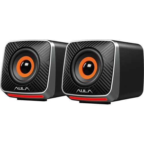 Акустична система Aula A200, Black, 6 Вт (2 x 3 Вт), 3.5 мм, живлення від USB, 1.2 м (6948391265162)