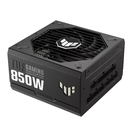 Блок живлення 850 Вт, Asus TUF Gaming Gold, Black, модульний, 80+ Gold, Active PFC, 135 мм, 4xMolex / 5xSATA / 1x16-pin / 3x6+2-pin / 2x4+4-pin / 1x20+4-pin, захист OPP/OVP/UVP/SCP/OCP/OTP, ATX 12V (TUF-GAMING-850G)