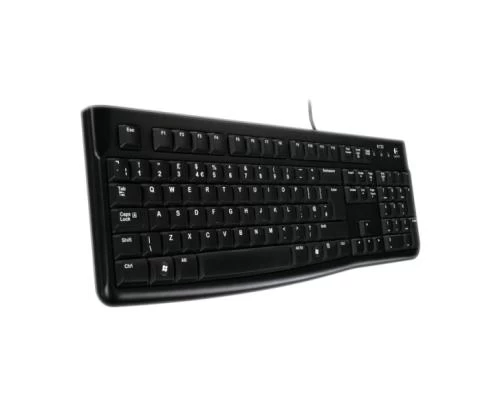 Клавіатура Logitech K120, Black, USB, стандартна, 104 кнопки, українська розкладка клавіатури, 1.8 м (920-002643)