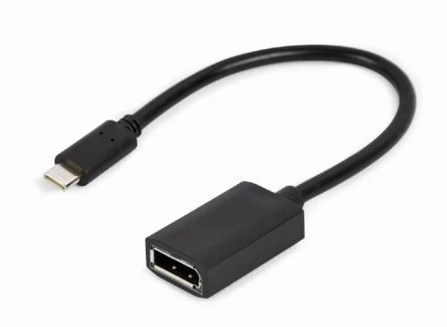 Перехідник Type-C (M) - DisplayPort (F), Cablexpert, Black, 15 см, 4K (A-CM-DPF-02)