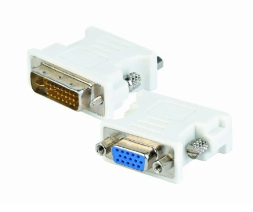 Перехідник DVI-I (M) - VGA (F), Cablexpert, White (A-DVI-VGA)