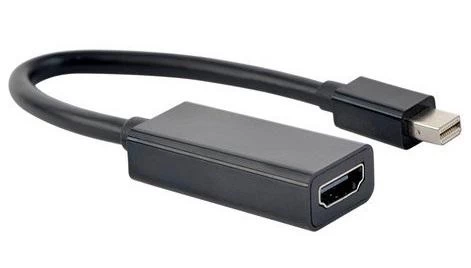 Перехідник miniDisplayPort (M) - HDMI (F), Cablexpert, Black, 15 см, 4K (A-mDPM-HDMIF4K-01)