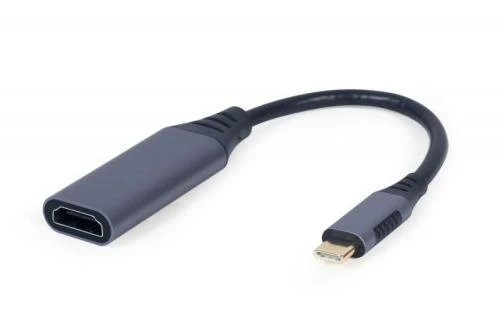 Перехідник Type-C (M) - HDMI (F), Cablexpert, Black, 15 см, 4K / 60 Гц (A-USB3C-HDMI-01)
