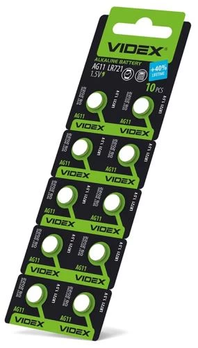 Батарейки AG11/LR721, Videx Excellent!, 10 шт, Blister