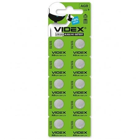Батарейки AG8/LR1120, Videx Excellent!, 10 шт, Blister