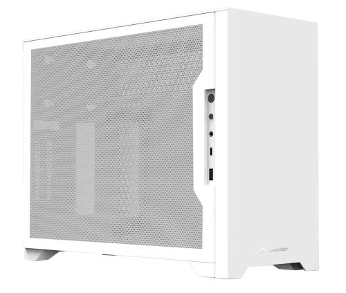 Корпус ALmordor Sharky 170I ITX White, без БЖ, Mini Tower SFF, для Mini ITX, 1xUSB 3.0, 1xType-C, макс. CPU - 70 мм / VGA - 330 мм / PSU - 160 мм, райзер для вертикальної установки GPU, алюмінієвий (ALS170IWH)