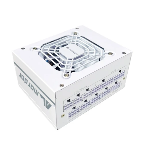Блок живлення 850 Вт, ALmordor SFX, White, модульний, 80+ Gold, ATX3.1, Active PFC, 80 мм, 4xMolex / 8xSATA / 3x6+2-pin / 1x16-pin / 2x4+4-pin / 1x20+4-pin, FanStop (ALSFX850WH31)