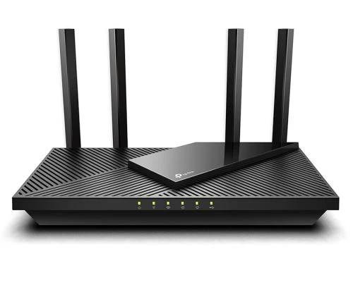 Роутер TP-LINK Archer AX55, Black, Wi-Fi 6, до 3000 Mb/s, 2.4/5GHz, 4x100/1000 Mb/s, RJ45 100/1000Mb/s (Gb), 4 зовнішні незнімні антени, 1 х USB 3.0