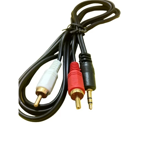 Кабель-перехідник звуковий, 3.5 мм (M) - 2xRCA (M), 1.5 м, Black, CHiNa (B00725)