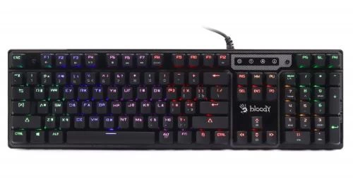 Клавіатура Bloody B750N Black, механічна, ігрова, USB, 5-зонне неонове підсвічування, LK-Green switches