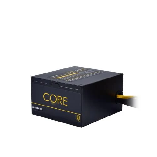 Блок живлення 600 Вт, Chieftec CORE, Black, 80+ Gold, Active PFC, 120 мм, 3xMolex / 6xSATA / 2x6+2-pin / 1x4+4-pin / 1x20+4-pin, захист AFC/OPP/OVP/SCP/SIP/UVP, ATX 12V v2.3 (BBS-600S)