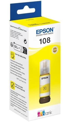 Чорнило Epson 108, Yellow, для L8050/L18050, 70 мл (C13T09C44A)