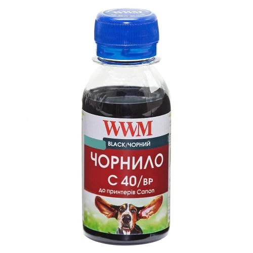 Чорнило WWM Canon PG-37/40/50, PGI-5Bk, BCI-15, Black, 100 мл, пігментне (C40/BP-2)