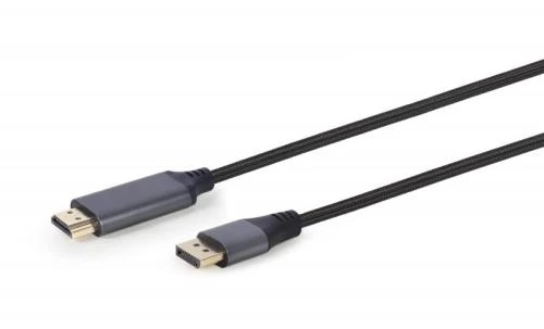 Кабель DisplayPort (M) - HDMI (M), 1.8 м, Black, Cablexpert, 4K / 60 Гц (CC-DP-HDMI-4K-6)