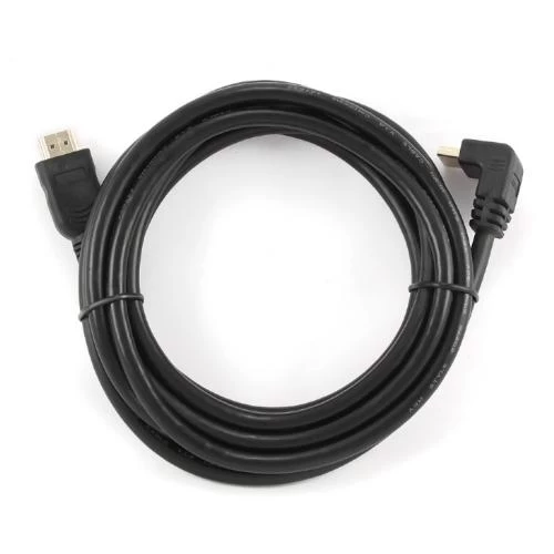 Кабель HDMI (M) - HDMI (M), 3 м, Black, Cablexpert, V1.4, кутовий роз'єм (CC-HDMI490-10)