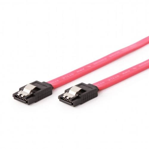 Кабель SATA, Red, 30 см, Cablexpert, із засувками (CC-SATAM-DATA-0.3M)