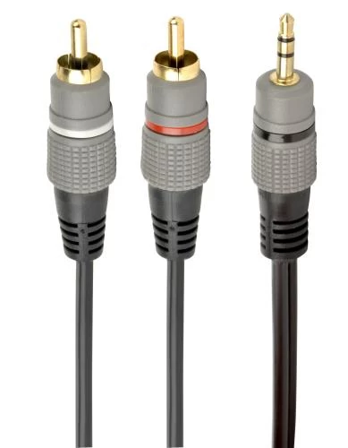 Кабель-перехідник звуковий, 3.5 мм (M) - 2xRCA (M), 2.5 м, Black, Cablexpert (CCA-352-2.5M)