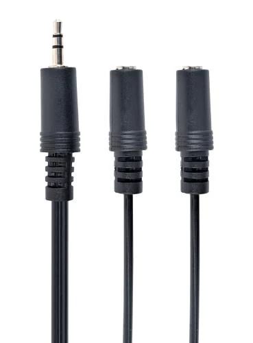 Кабель-перехідник звуковий, 3.5 мм (M) - 2x3.5 мм (F), 5 м, Black, Cablexpert (CCA-415)