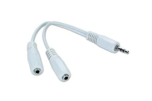 Кабель-перехідник звуковий, 3.5 мм (M) - 2x3.5 мм (F), 10 см, White, Cablexpert (CCA-415W)