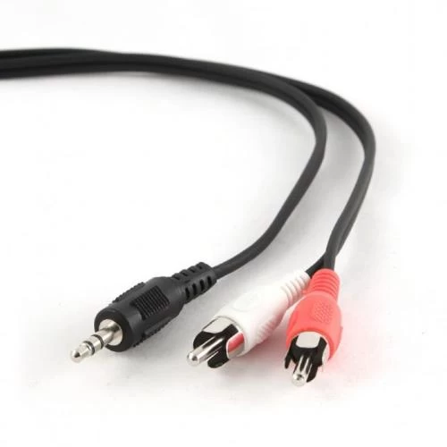 Кабель-перехідник звуковий, 3.5 мм (M) - 2xRCA (M), 1.5 м, Black, Cablexpert (CCA-458)