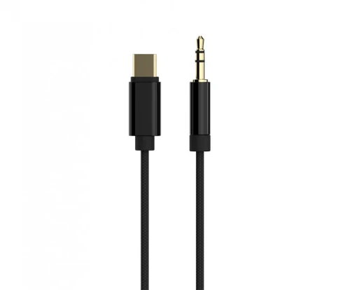 Кабель-перехідник звуковий, Type-C (M) - 3.5 мм (M), 1.5 м, Black, Cablexpert (CCA-CM3.5M-1.5M)