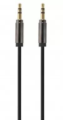 Кабель AUX звуковий, 3.5 мм (M) - 3.5 мм (M), 1 м, Black, Cablexpert (CCAP-444-1M)