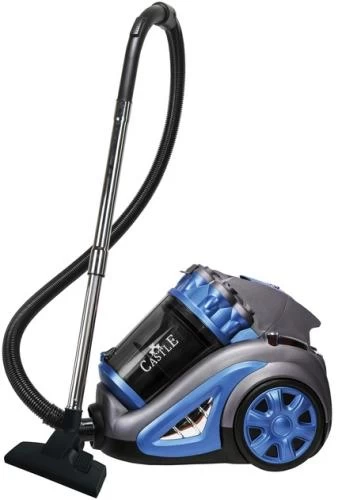 Пилосос Castle CW-102B, Gray/Blue, 2000W, безмішковий, циклонний, об'єм пилозбірника 4л, HEPA фільтр, насадки: 2-позиційна, для щілин/меблів