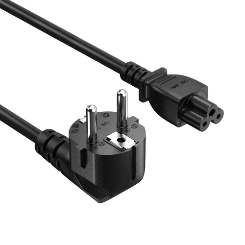 Кабель живлення від мережі PC-186, Black, 1.8 м, ColorWay, CEE 7/7 - IEC C5, 3x0.5 мм² (CW-CBP083-BK)