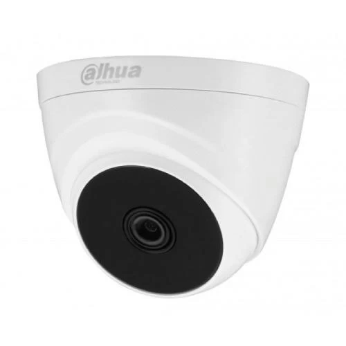 Камера зовнішня HDCVI Dahua DH-HAC-T1A11P (2.8 мм), 1 Мп, 1/2.7" CMOS, 720p/25 fps, 0.04 Lux, день/ніч, ІЧ підсвічування до 20 м, IP67, 85х69 мм