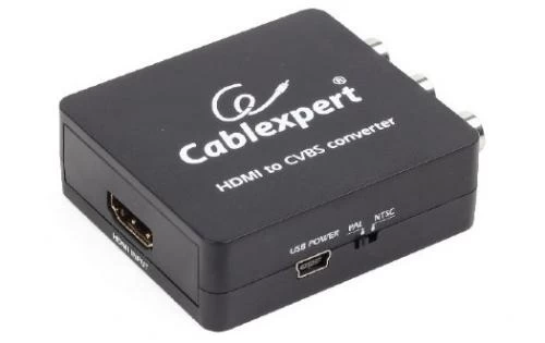 Перехідник HDMI (F) - 3xRCA (F), Cablexpert, Black (DSC-HDMI-CVBS-001)
