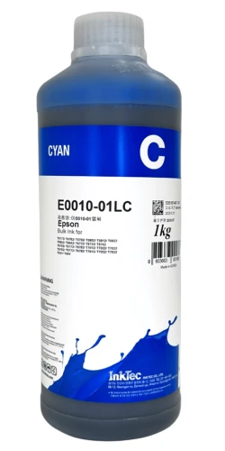 Чорнило InkTec Epson E0010, Cyan, P50/T50, R260/270/290/360/390, RX560/610, 1 л, водорозчинне (E0010-01LC)