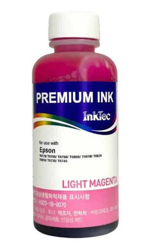Чорнило InkTec Epson E0010, Light Magenta, P50/T50, R260/270/290/390, RX560/610, 100 мл, водорозчинне (E0010-100MLM)