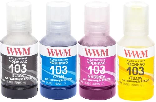 Комплект чорнил WWM Epson L3100/L3110/L3150, 4 x 140 мл (E103SET4)