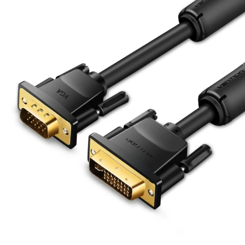Кабель DVI-I (M) - VGA (M), 3 м, Black, Vention (EACBI)