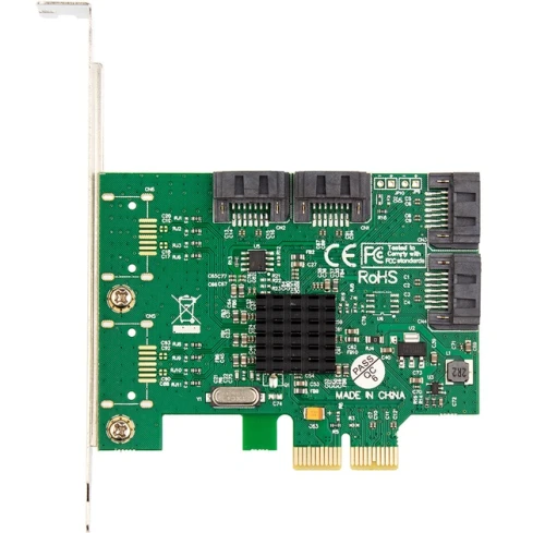 Контролер RAID Frime PCI-E x1 - 4xSATA3, рівні RAID 0/1/10, чіп Marvell 88SE9230 (ECF-PCIE4sRAID001.LP)