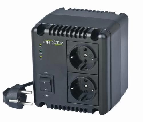Стабілізатор EnerGenie EG-AVR-1001 1000VA, 600W, 2 розетки (Schuko)